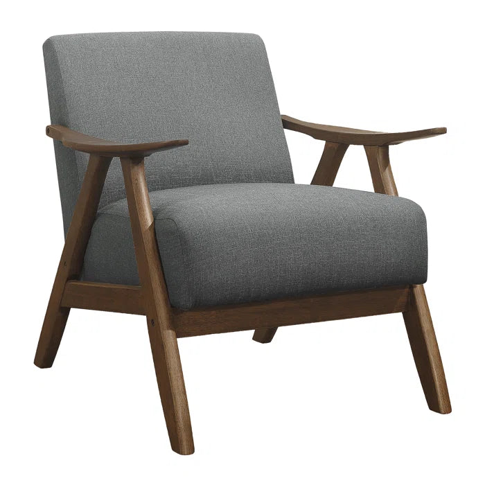 Mid-Centuary Upholstered Curve Armchair