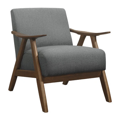 Mid-Centuary Upholstered Curve Armchair