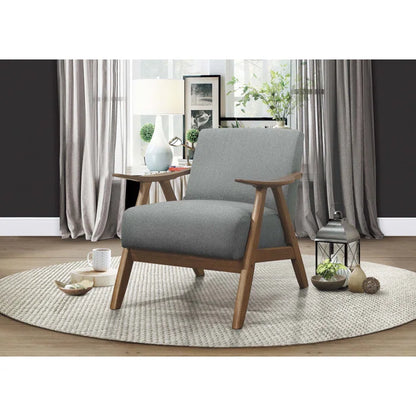 Mid-Centuary Upholstered Curve Armchair
