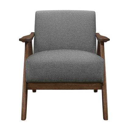 Mid-Centuary Upholstered Curve Armchair