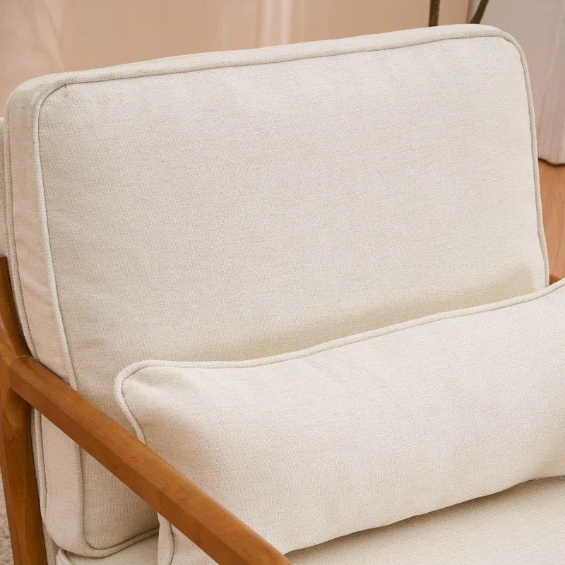 Mid Century Solid Wood Accent Chair