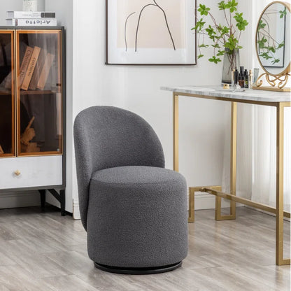 Mika Upholstered Swivel Barrel Chair