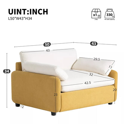 Modern Comfy Upholstered Single Sofa Chair