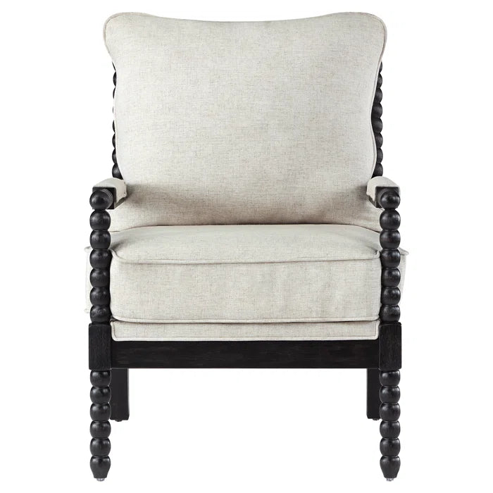 Modern Farmhouse Accent Chair with Turned Wood