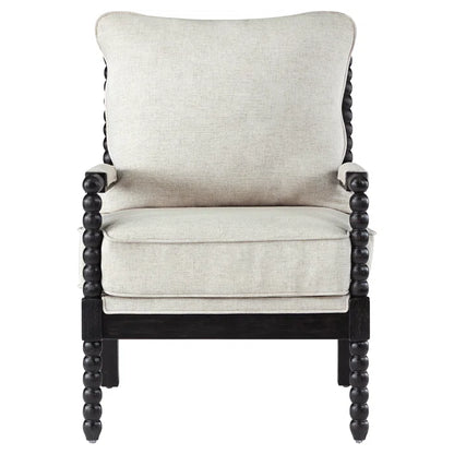 Modern Farmhouse Accent Chair with Turned Wood
