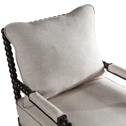 Modern Farmhouse Accent Chair with Turned Wood