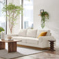 Natural Wood Upholstered Fabric Sofa