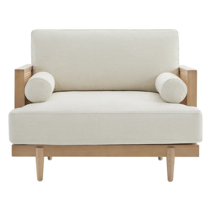 Natural Rattan Upholstered Single Sofa