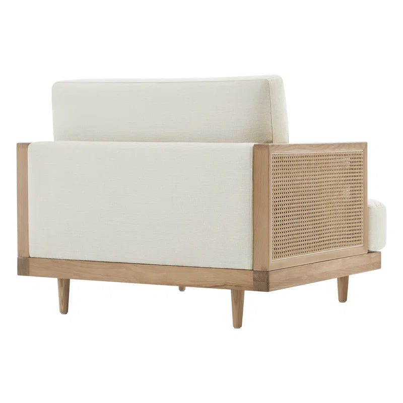 Natural Rattan Upholstered Single Sofa