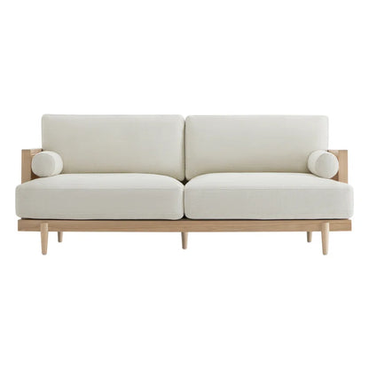 Natural Rattan Upholstered Sofa