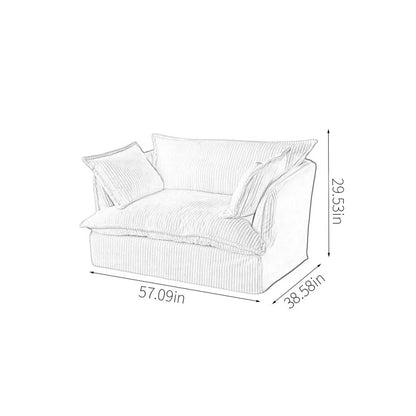 Nordic Single 57'' Corduroy Sofa