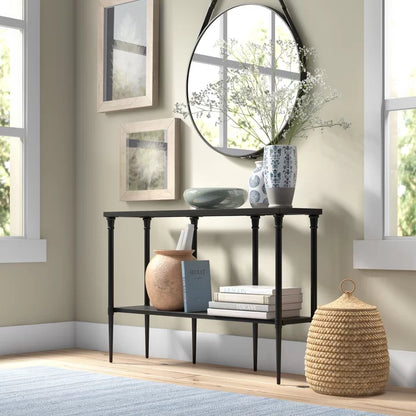 Petro Glass Top Console Table