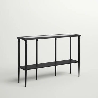 Petro Glass Top Console Table