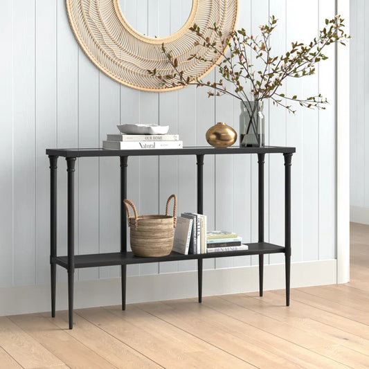Petro Glass Top Console Table