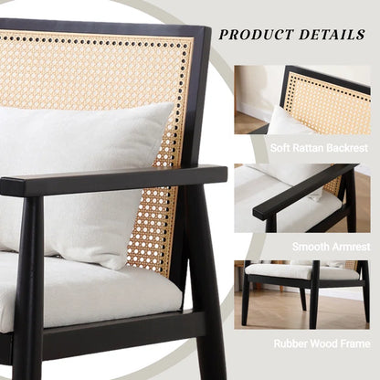 Riva Upholstered Rattan Armchair