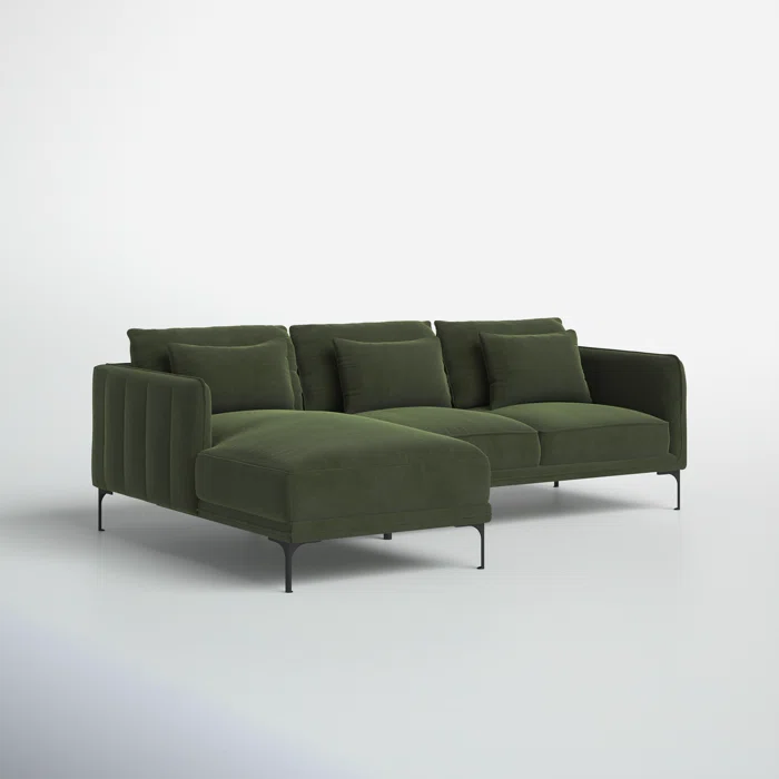 Varito L Shape 2 - Piece Velvet Sectional