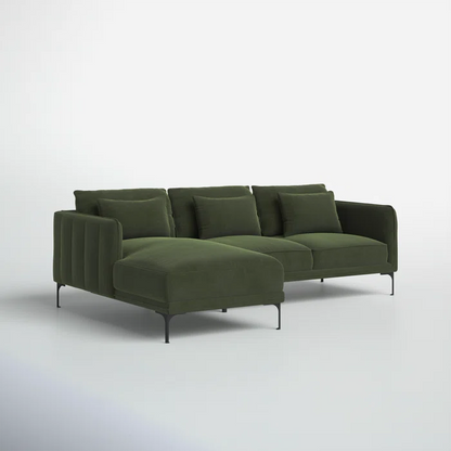 Varito L Shape 2 - Piece Velvet Sectional