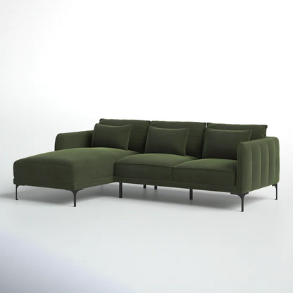 Varito L Shape 2 - Piece Velvet Sectional