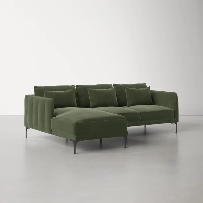 Varito L Shape 2 - Piece Velvet Sectional