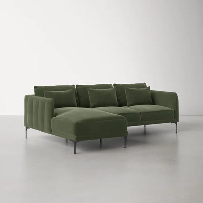 Varito L Shape 2 - Piece Velvet Sectional