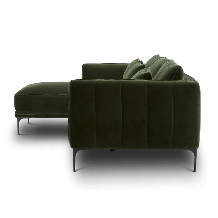 Varito L Shape 2 - Piece Velvet Sectional