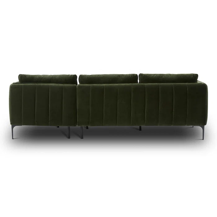 Varito L Shape 2 - Piece Velvet Sectional