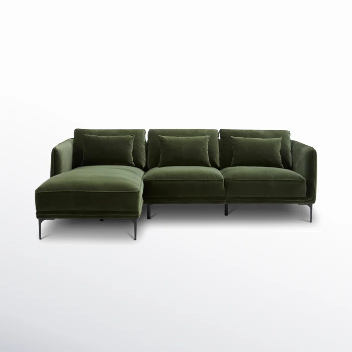 Varito L Shape 2 - Piece Velvet Sectional