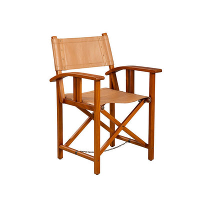 Sable Leather Folding Chair