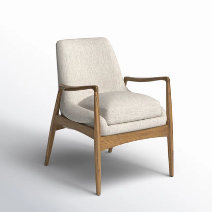 Russell Walnut Upholstered Armchair