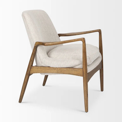 Russell Walnut Upholstered Armchair
