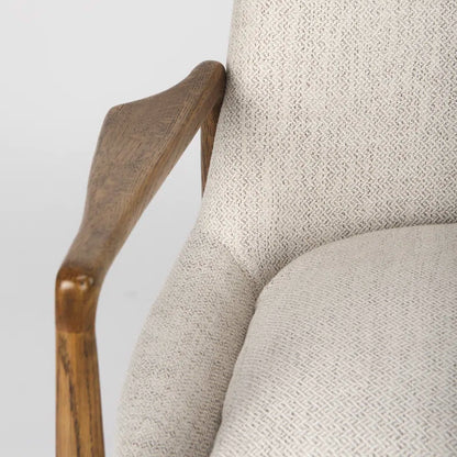 Russell Walnut Upholstered Armchair