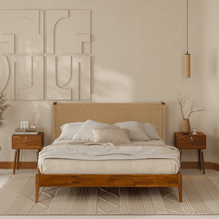 Selina Jute Cord Headboard Bed