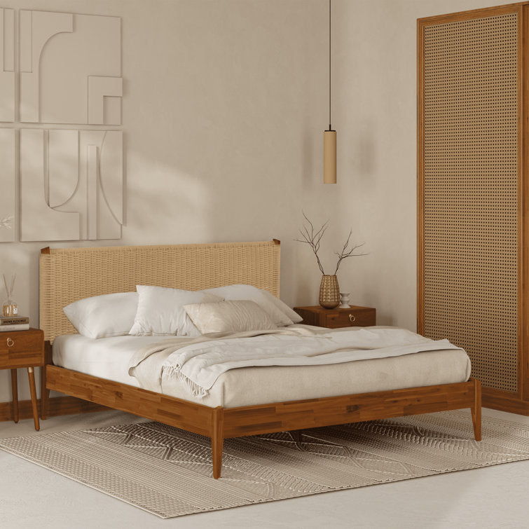 Selina Jute Cord Headboard Bed