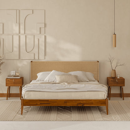 Selina Jute Cord Headboard Bed