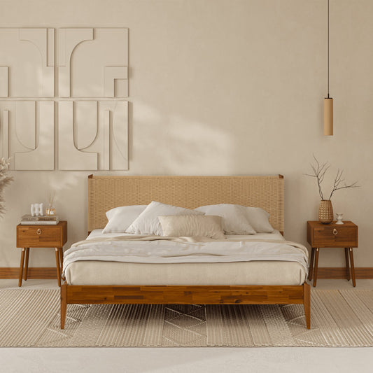 Selina Jute Cord Headboard Bed