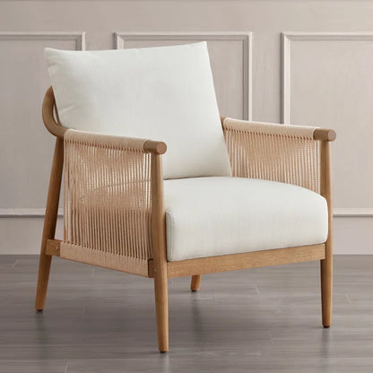 Sleek Cord Upholstered Armchair