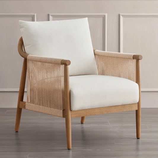 Sleek Cord Upholstered Armchair