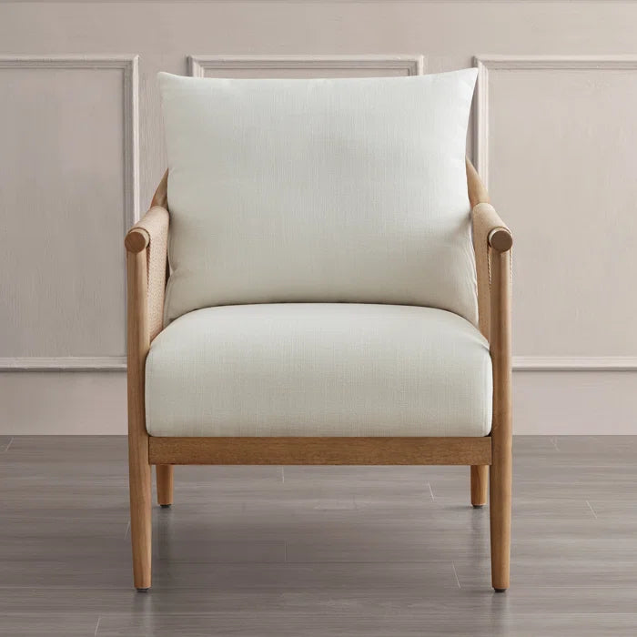 Sleek Cord Upholstered Armchair