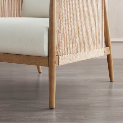 Sleek Cord Upholstered Armchair