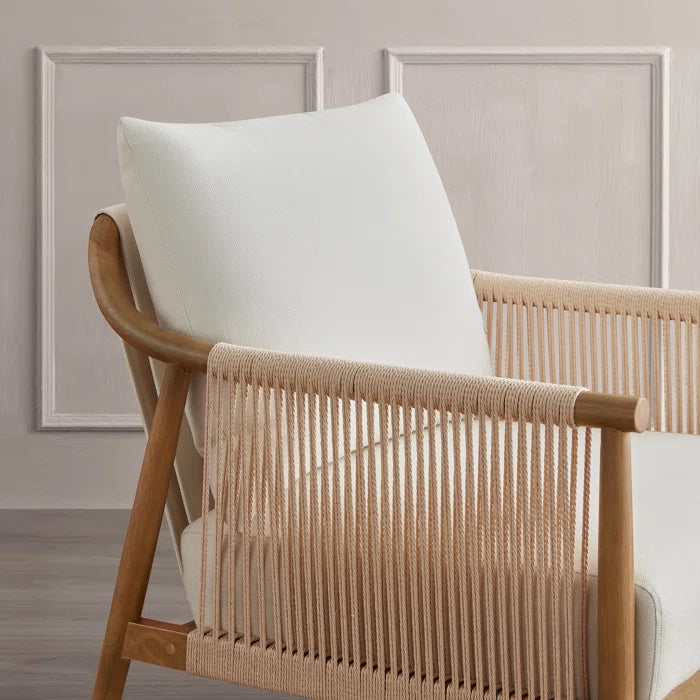 Sleek Cord Upholstered Armchair
