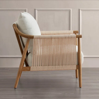 Sleek Cord Upholstered Armchair