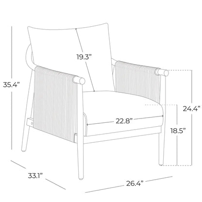 Sleek Cord Upholstered Armchair