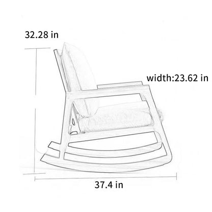 Solid Teak Wood Rocking Chair