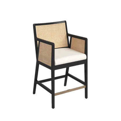 Solid Wood Upholstered Counter Stool