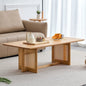 Teak & Rattan Rectangle Coffee Table