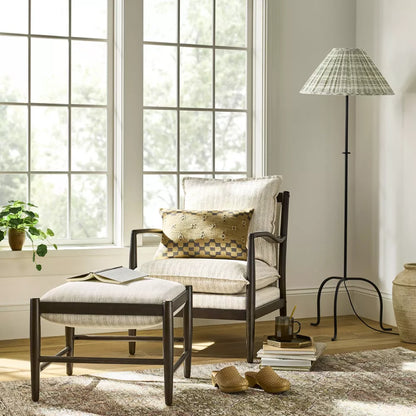 Teak Pillow Top Accent Chair