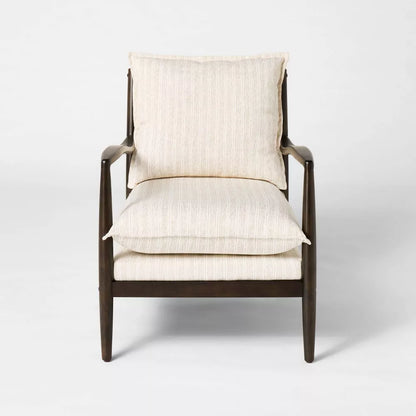 Teak Pillow Top Accent Chair