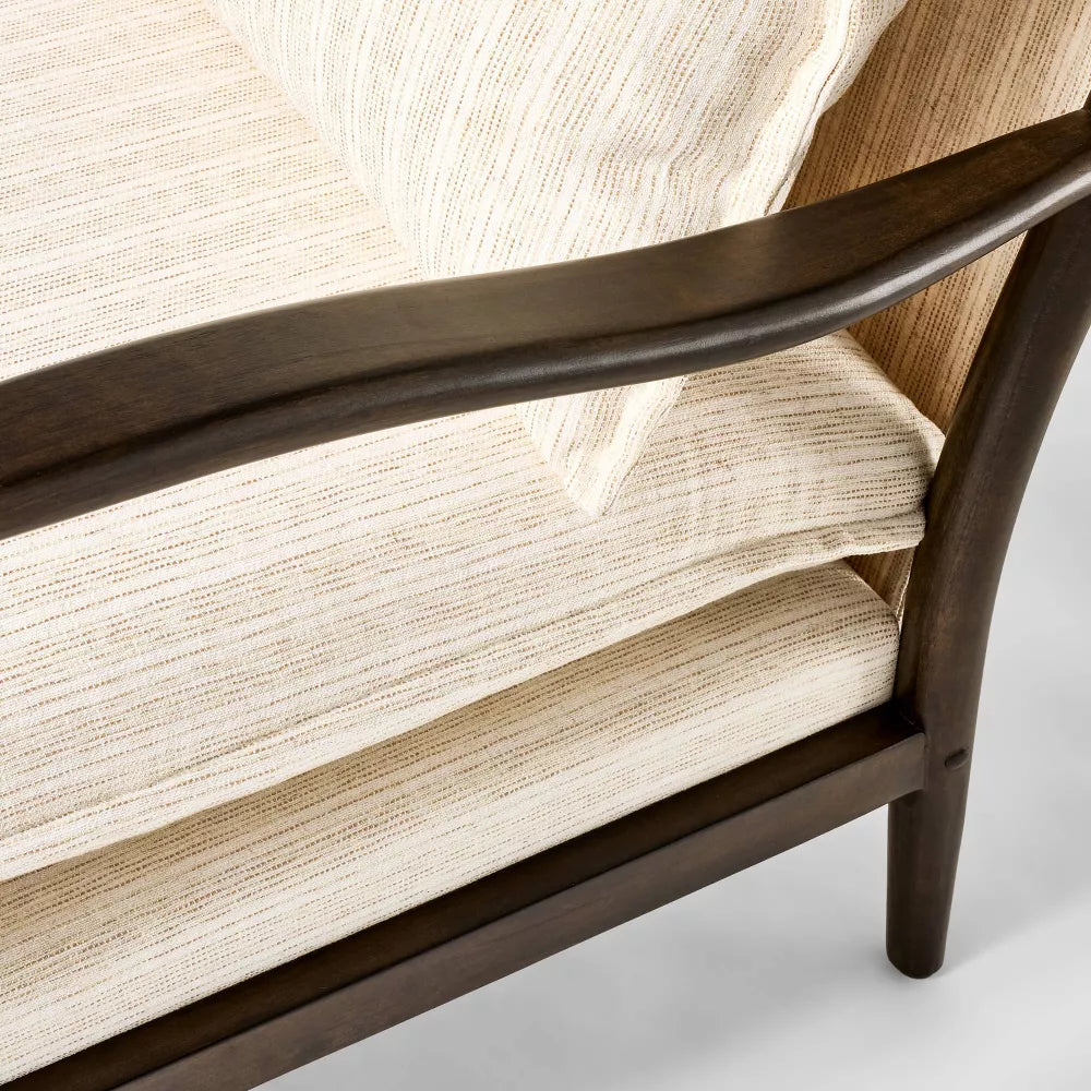Teak Pillow Top Accent Chair