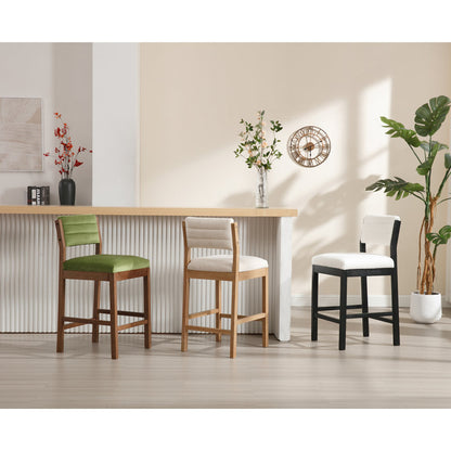 Aristo Quilted Low Bar Stool