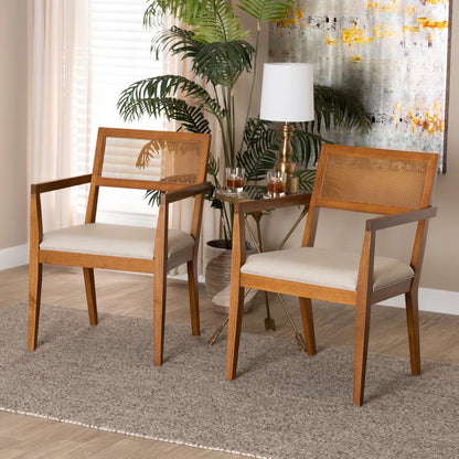 Teakwood Upholstered Armchair